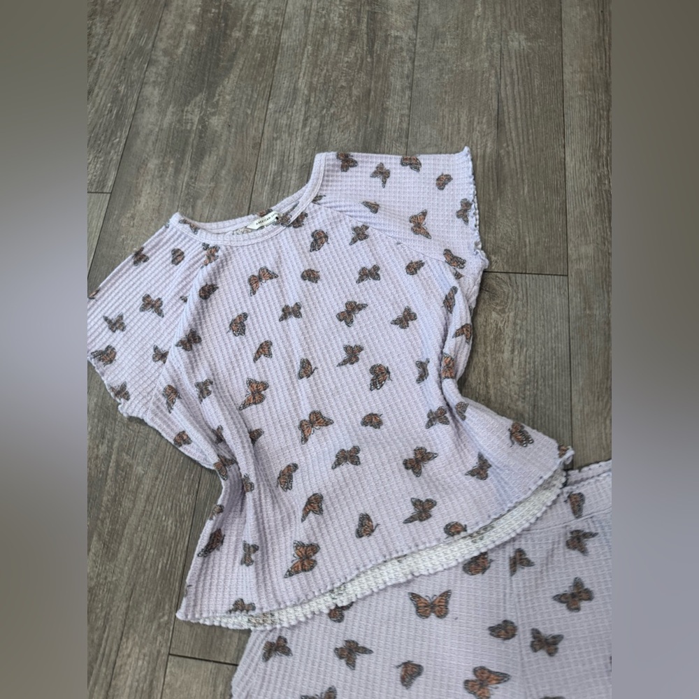 AMERICAN EAGLE Charming Butterfly Print Loungewear Set pajama - Picture 8 of 10